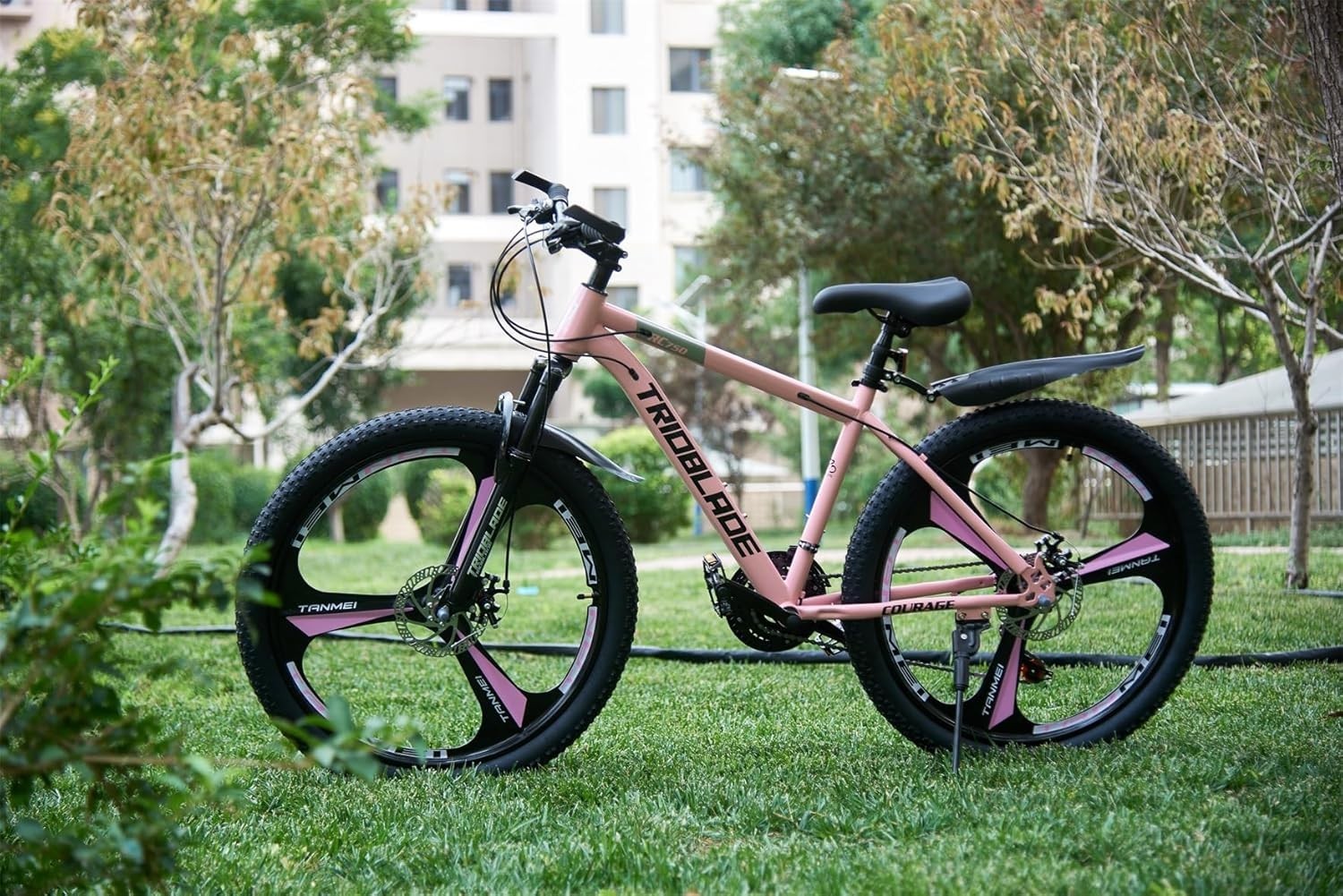26" Foldable Mountain Bike 21-Speed Disc Brake MTB Dual Suspension Adult