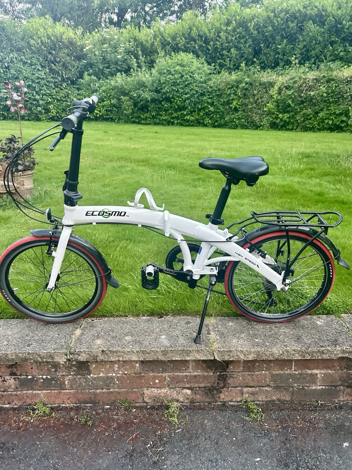 Ecosmo 20AF09W Lightweight Alloy Folding City Bicycle 20" 12kg - White