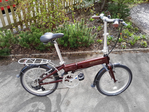 Bickerton Argent 1707 Mark B folding bicycle, red, 7 gears, gel saddle