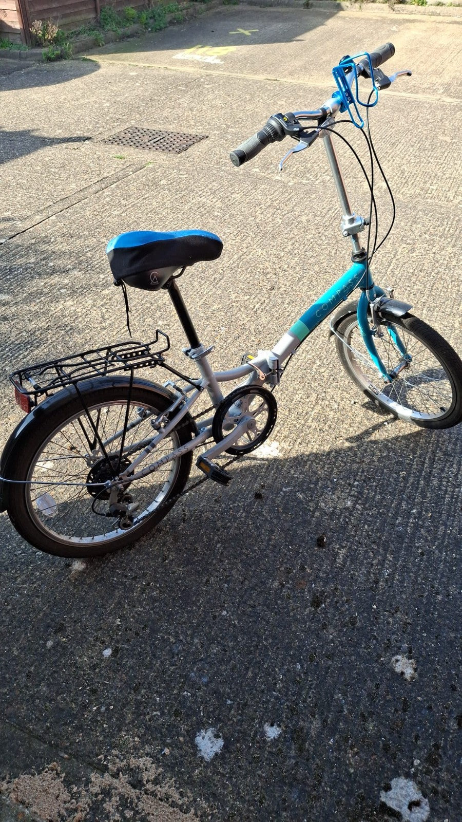 Compass 'Northern' Folding Bike - Blue/White