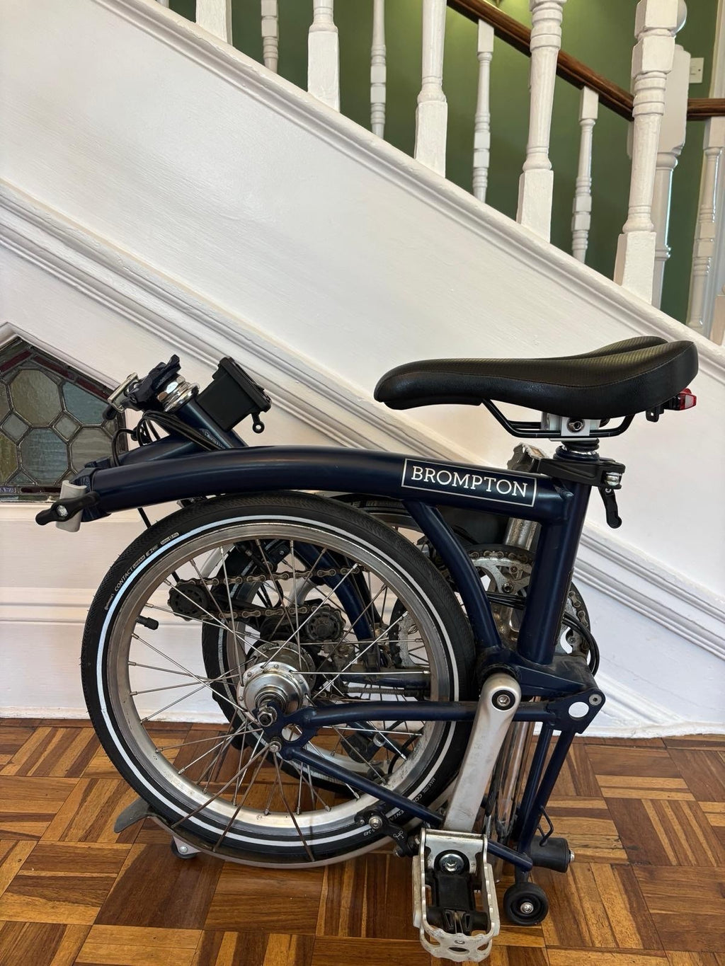 Brompton Folding Bike 6-Speed Navy Blue Excellent Condition