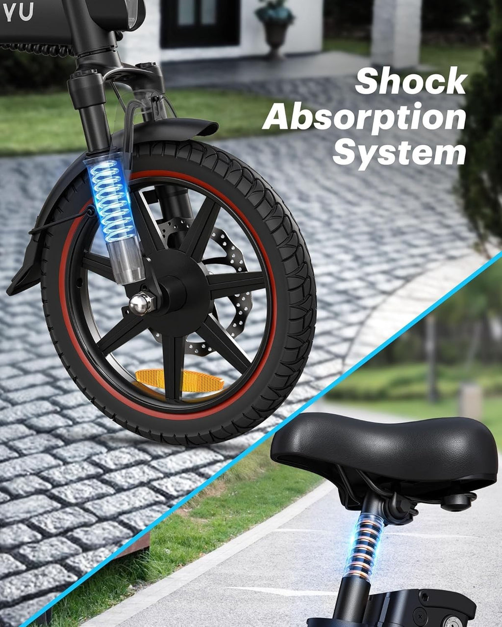 DYU A5 14" Portable Folding bike with LCD Display
