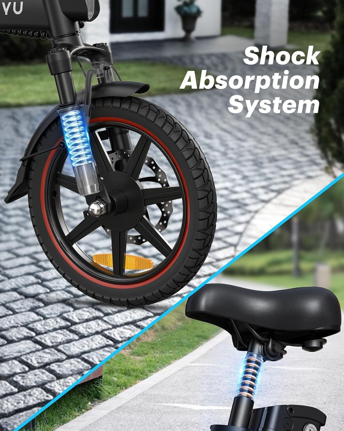 DYU A5 14" Portable Folding bike with LCD Display