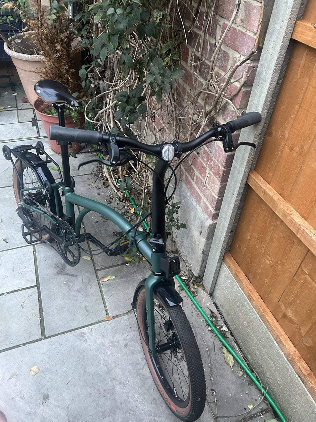 NEW Brompton G Line Green - L 20in Wheels Mechanical Disc Brakes Rack