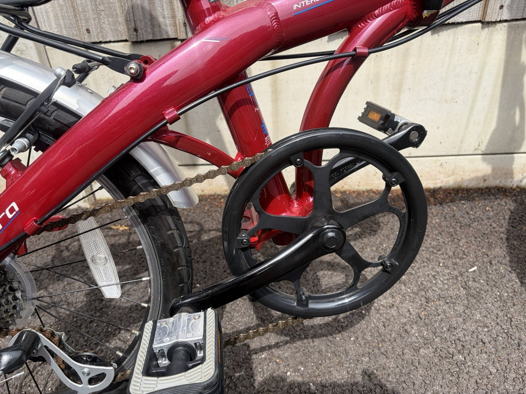 Carerra Intercity Folding Bike In Red.