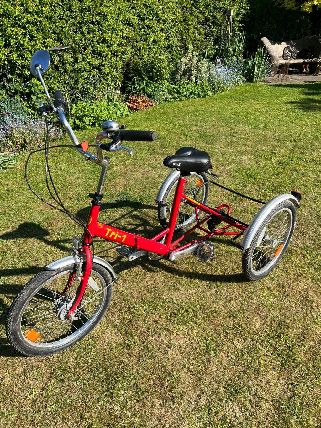 Adult folding tricycle Pashley Tri 1, red, good condition