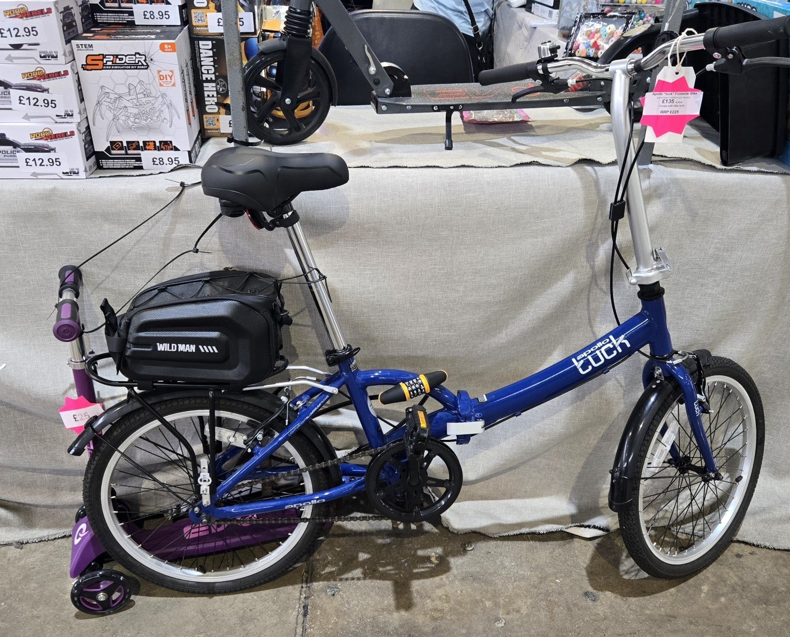 Apollo Tuck 20'' Lightweight Folding Bike Single Speed Blue