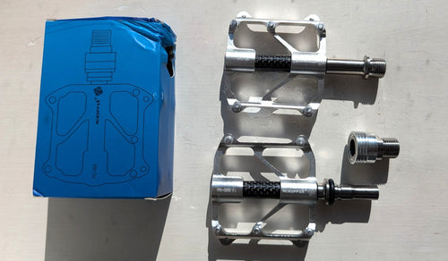Aceoffix PD069 Pedals. 3 Bearings, Ti Alloy Shaft, left side QR - suit Brompton