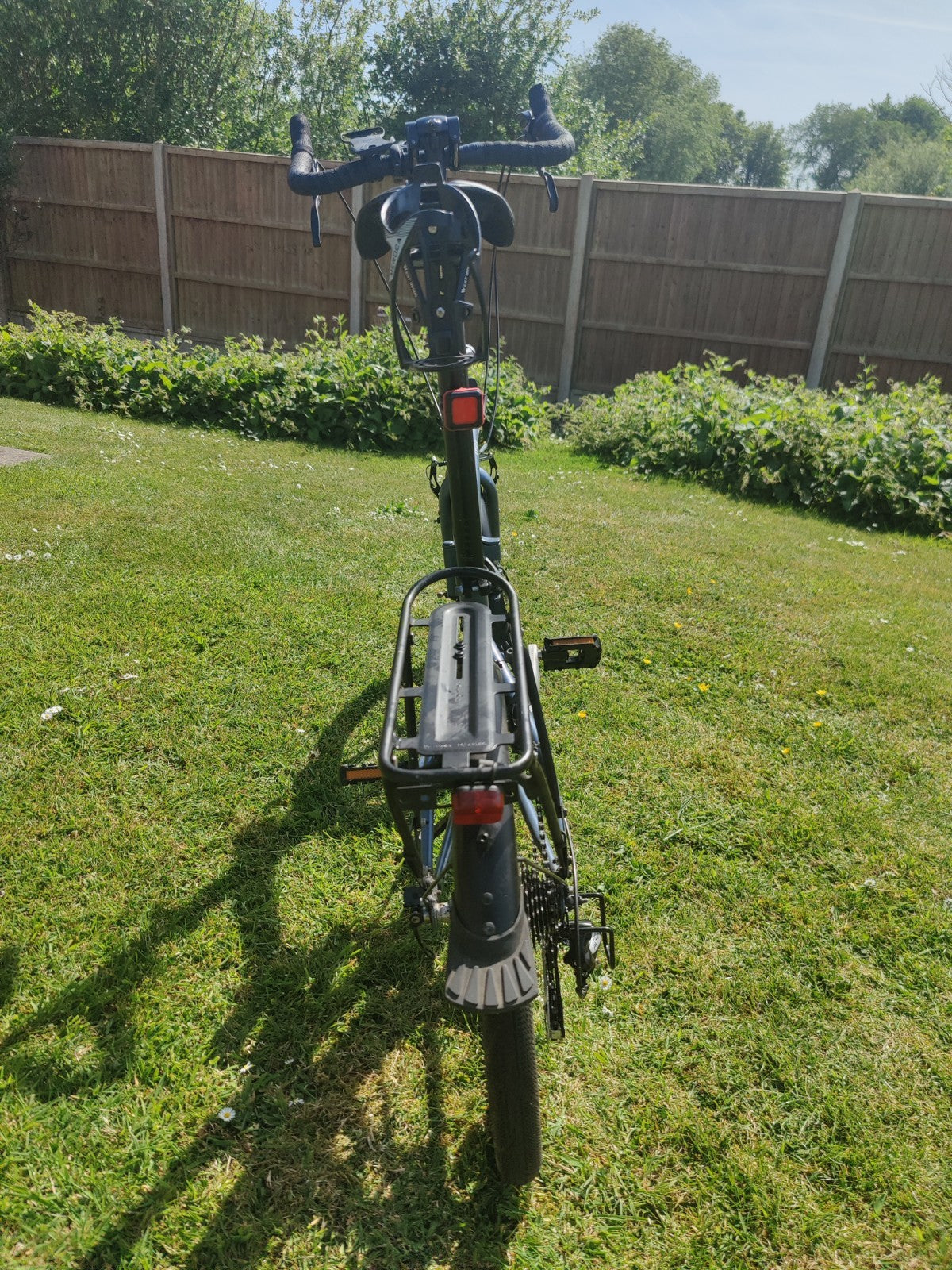 Ultra Upgraded Tilt 120 Folding Bike 7 speeds, Rear Rack + Waterproof Bags