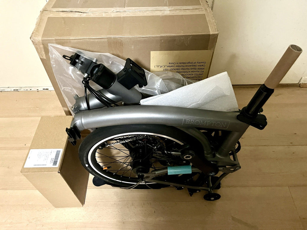 Brompton T Line 12 Speed Folding Bike -Blasted Titanium Ultra-Light RRP £4,996