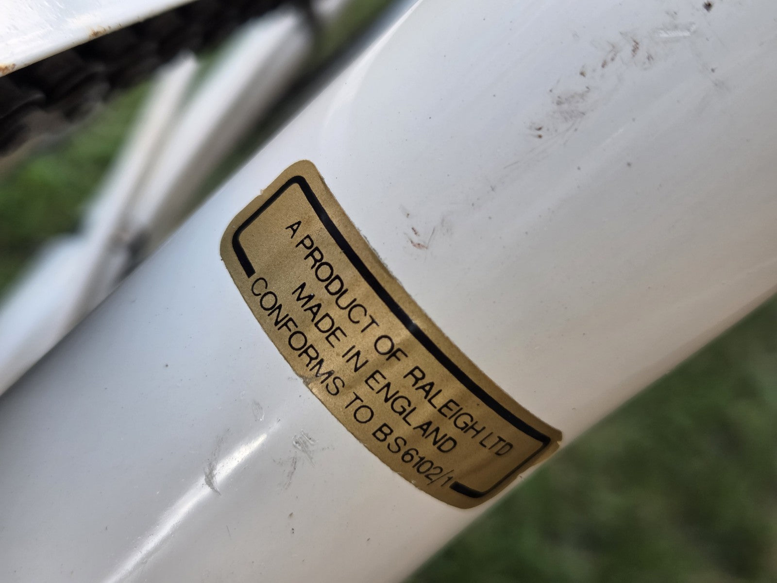 Raleigh Compact Vintage Folding Bike Bicycle Retro Cream White