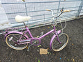 Raleigh Stowaway Folding Bike 20in Purple/White Step-Through 3-Speed Rear Rack