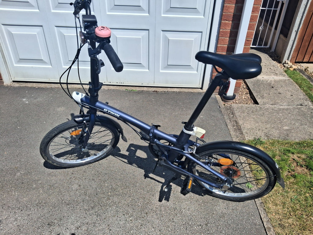 BTWIN Tilt 500 Folding Bike 20-inch Blue Great Condition