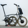 Brompton P Line Electric Storm Grey SMC Carbon Wheel Chris King Ti NOV 15.48kg