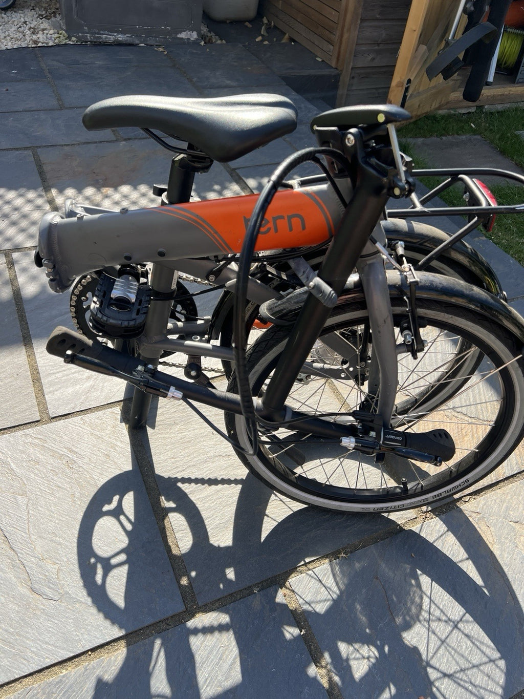 Tern Link D8 Folding Bike Bicycle grey/orange