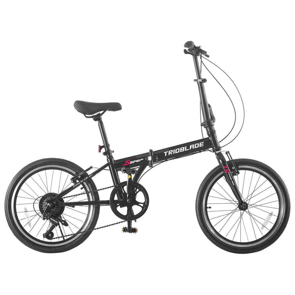 Folding Bike 20'' Wheel Foldable Bike 7-Speed City Bike Portable Bike Men Women