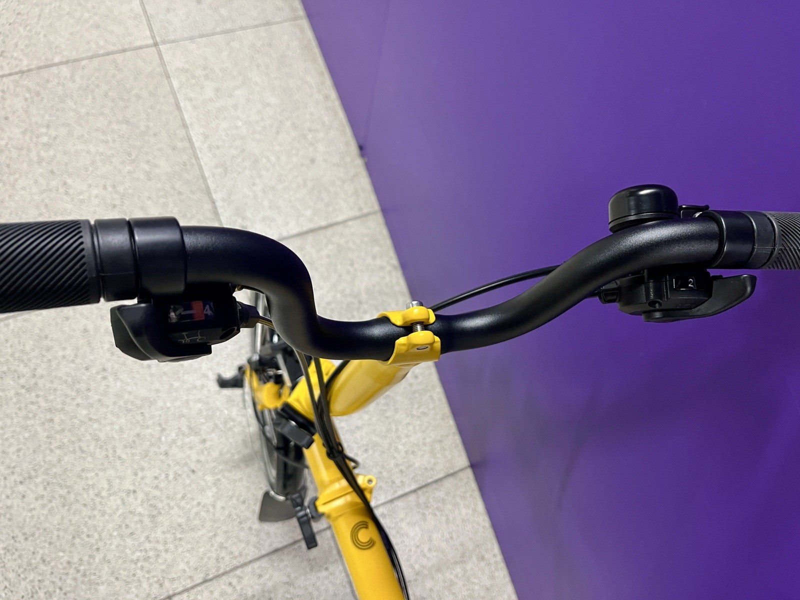 Brompton M12L C Line (2025) Bumblebee Yellow 12 Speed Folding Bike