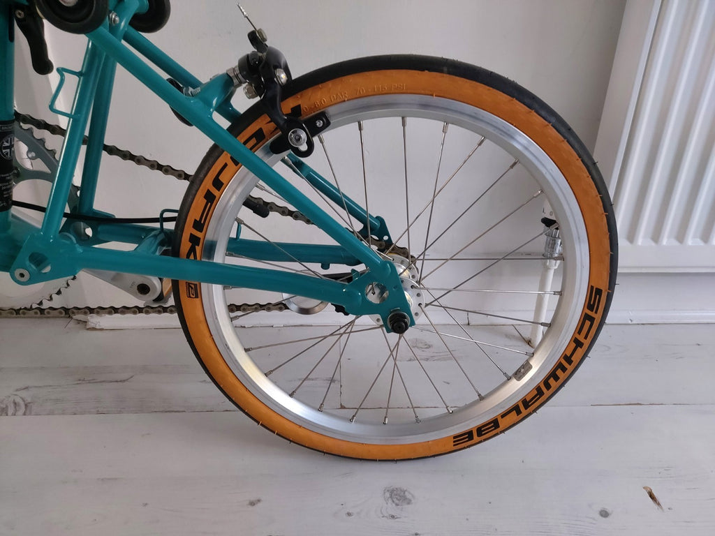 Brompton M1E Lagoon Blue Foldable Bike