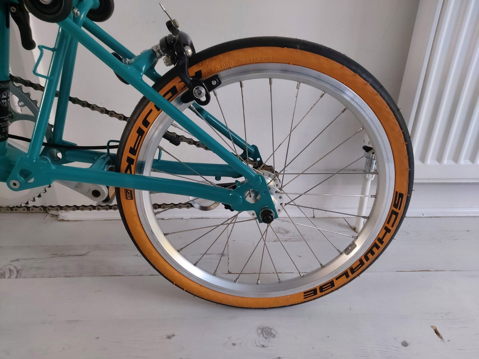 Brompton M1E Lagoon Blue Foldable Bike
