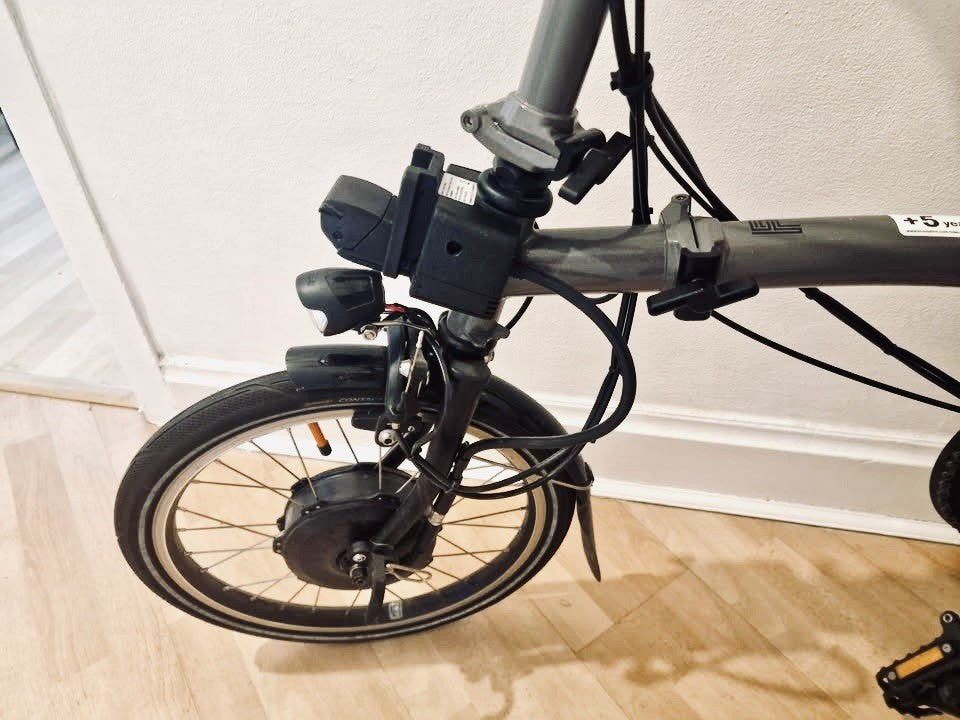 Brompton P Line Elctric Urban 4 Speed Stormy Grey blck Ed, M Handlebar EXC COND