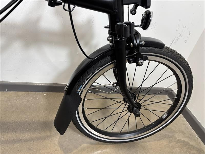 Brompton C Line 6 Speed 2023 Mid Handlebar Folding Bike - Matt Black