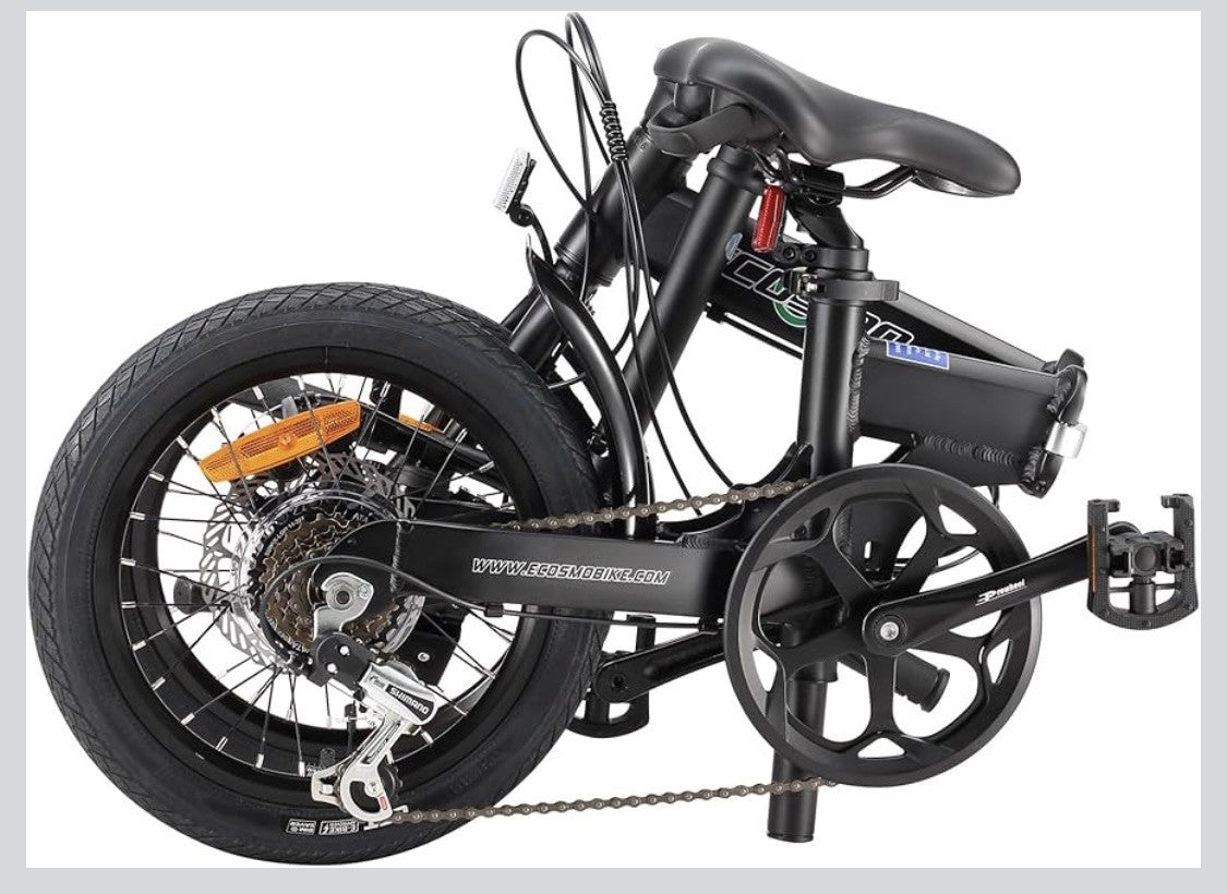 ECOSMO 16" Lightweight Alloy Folding City Bike 6 Speeds, Dual Disc brake