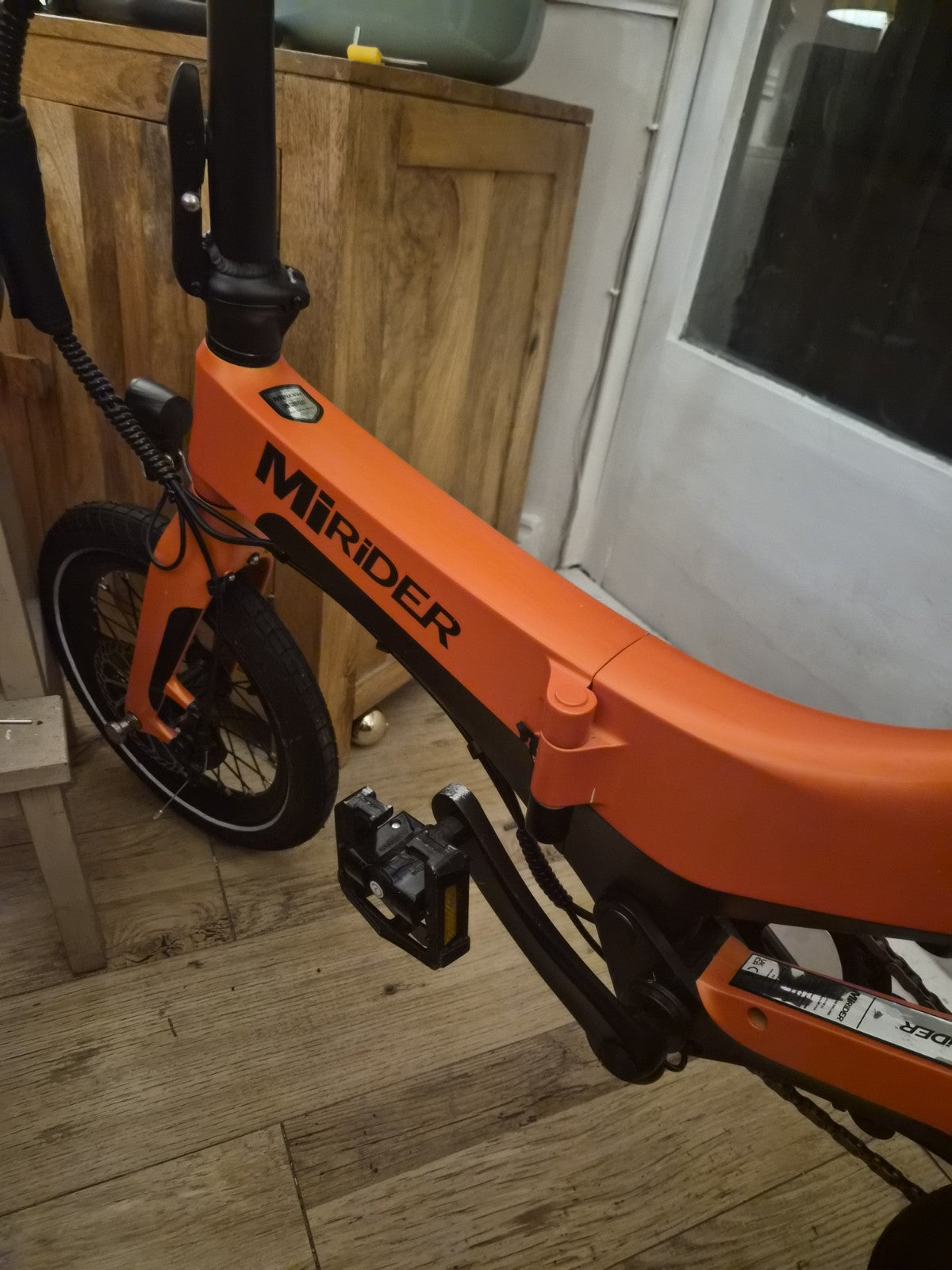 MiRIDER One 16 Folding Bike Orange (Excellent Condition + Extras)