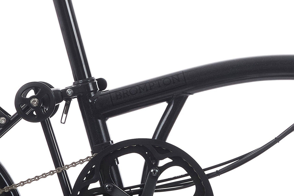 Brompton P Line Electrc Urban 4S, Midnight Black Edition Mid Handlebar RRP £3800