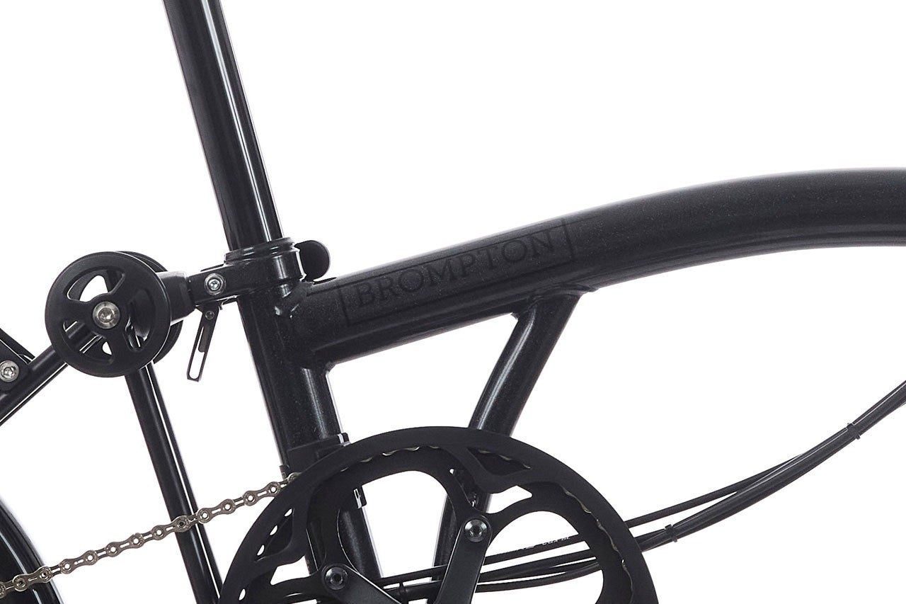 Brompton P Line Electrc Urban 4S, Midnight Black Edition Mid Handlebar RRP £3800