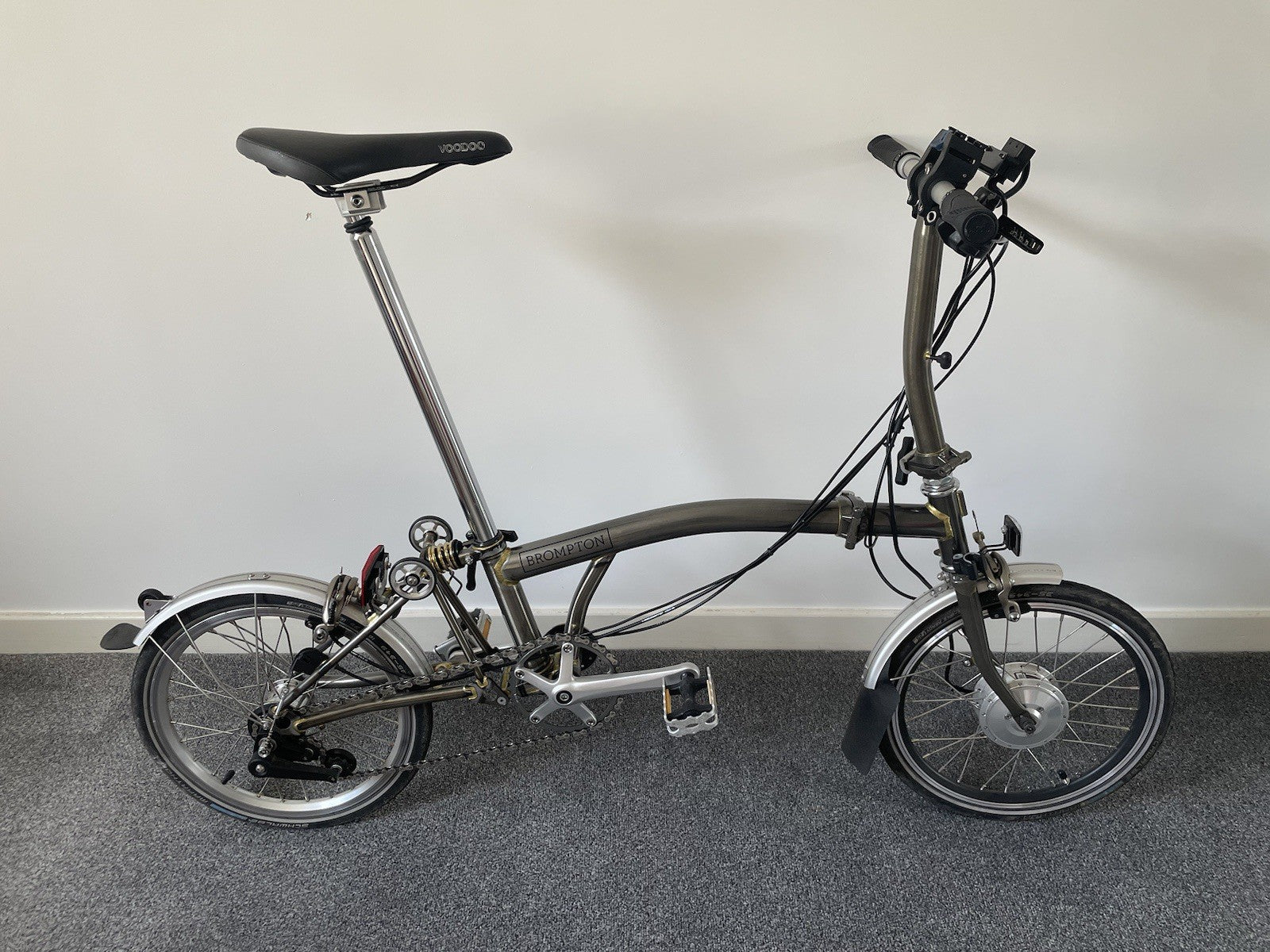 Brompton 3 Speed  2017 Raw Lacquer Folding Bike S3L C Line EZ Rider Mod