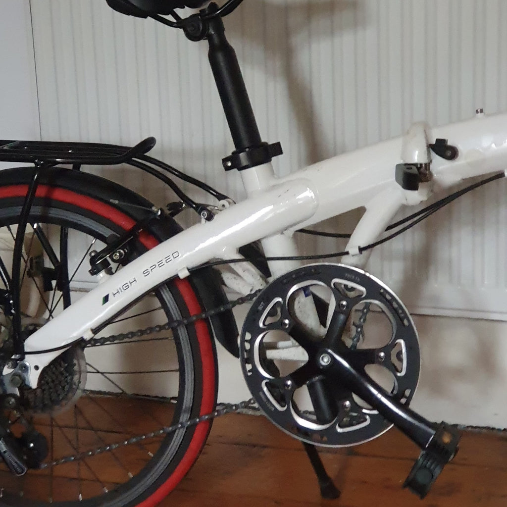 Ecosmo 20" folding bike 6-speed  Shimano RevoShift  Wheels Needs Inflating
