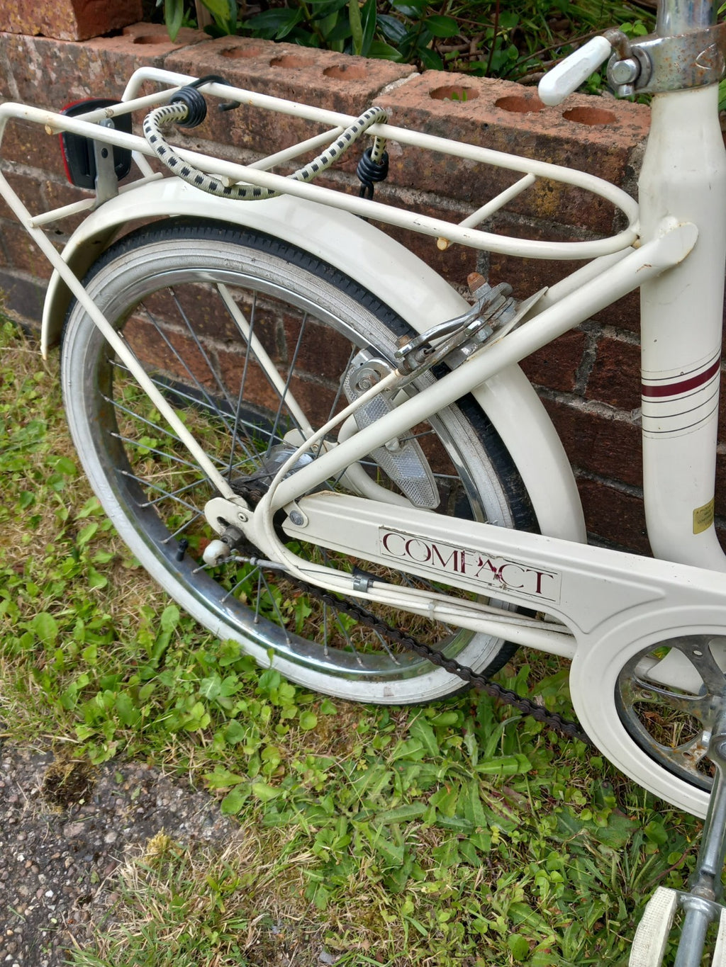 Raleigh Compact Vintage unisex Folding Bike Bicycle Retro Cream White 1970s