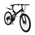 26" Folding Mountain Bike 21 Speed Men Bikes MTB Bicycle School Dual Disc Brake
