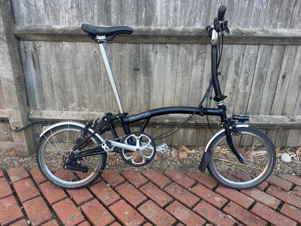 Brompton M6L 6 Speed Folding Bike Black 2019 M Type Mudguards
