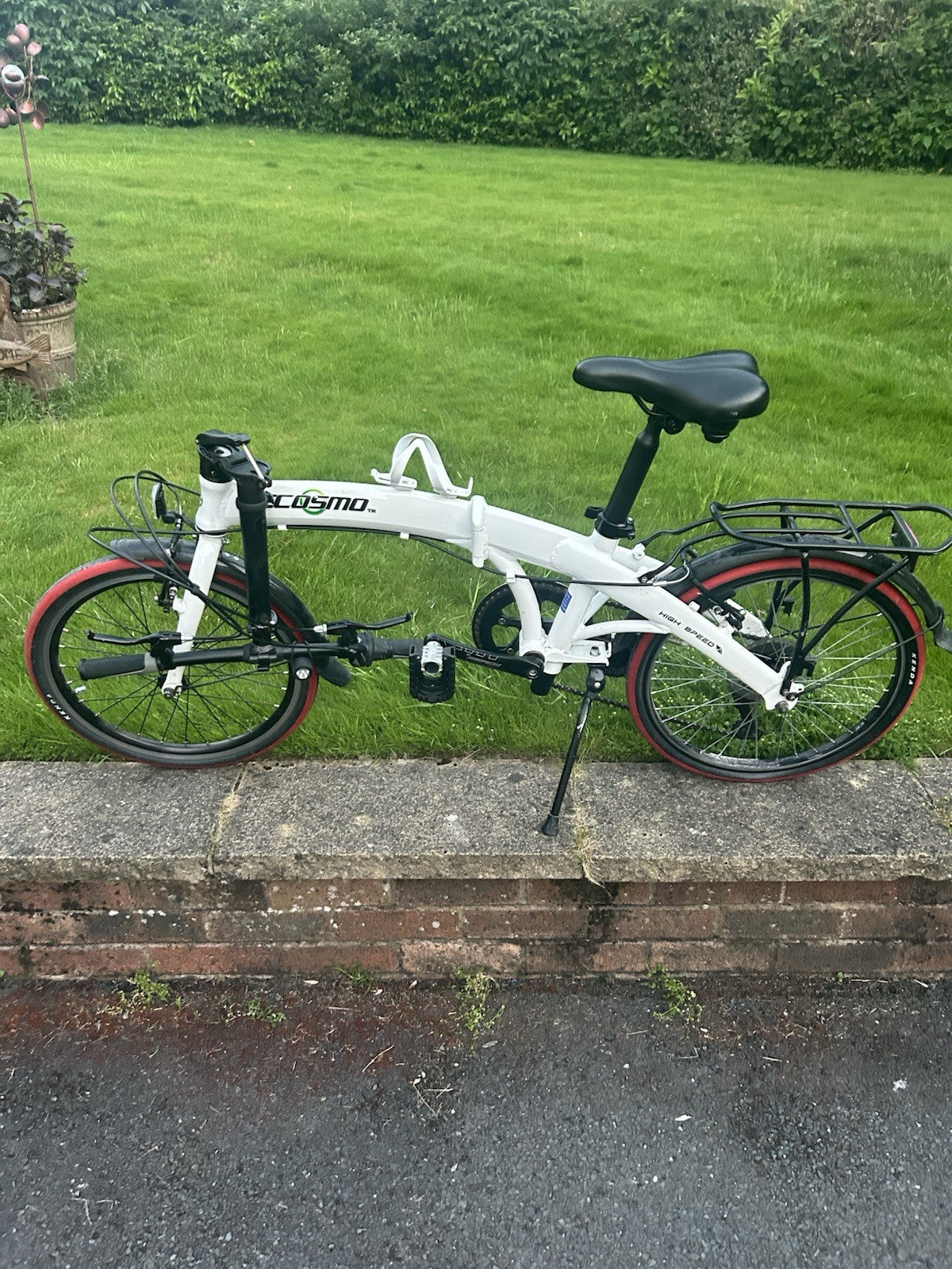 Ecosmo 20AF09W Lightweight Alloy Folding City Bicycle 20" 12kg - White