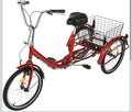 20 Inch Adult Tricycle Folding Model, Seniors Shopping Cargo Trike