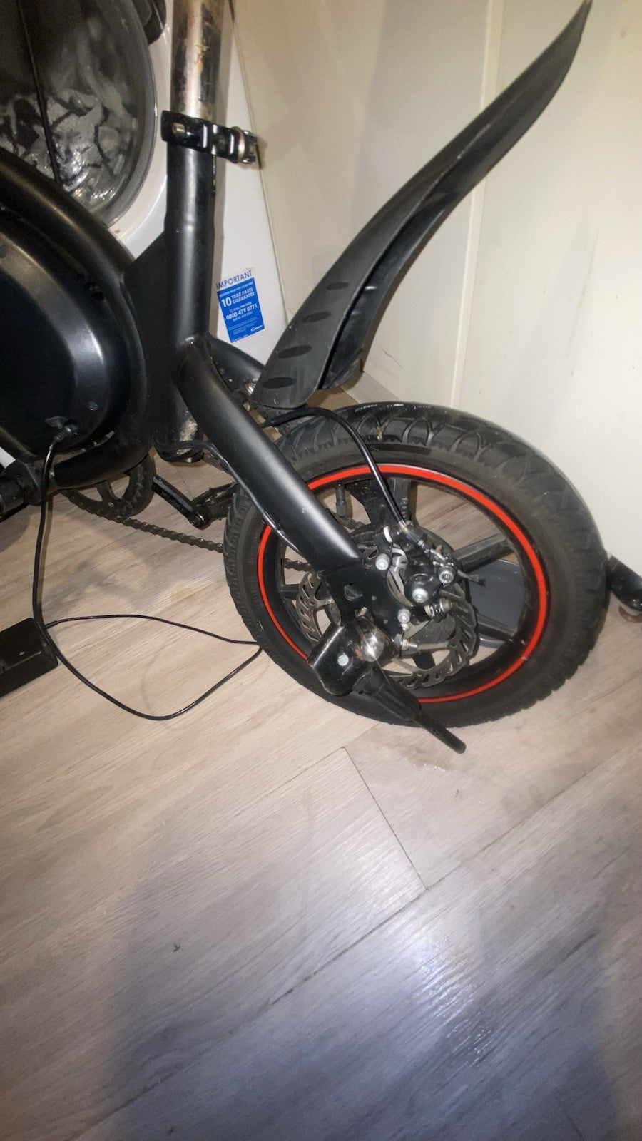 DYU 14in Folding  36V 10Ah 250W Disc Brakes, Lights, Black