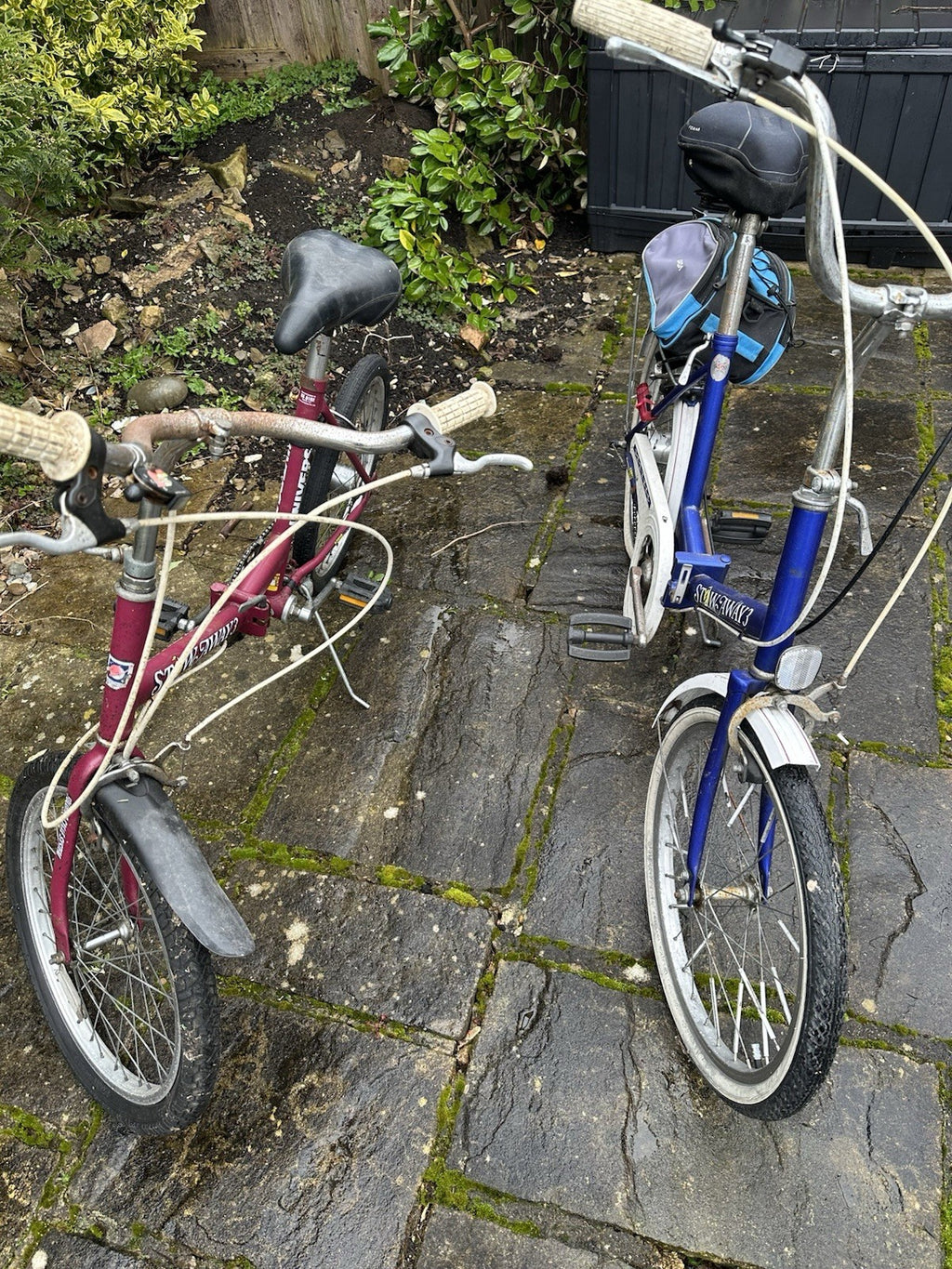 STOWAWAY 3 FOLDABLE BIKES X2 (burgundy/blue)