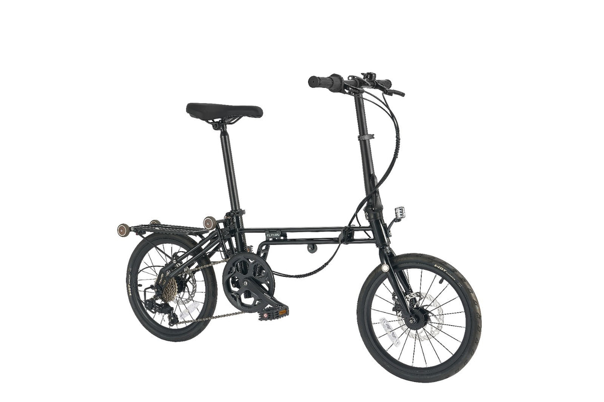 Folding Bicycle 16" Wheel Alloy 7SP Shimano Gear,3-Way Folding,DualDisc-16AF03BL