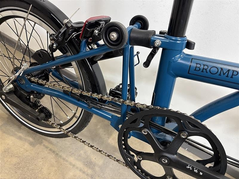 Brompton C Line 6 Speed 2023 High Handlebar Folding Bike - Ocean Blue