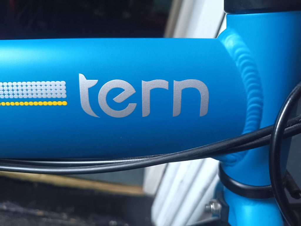 Tern Link B7 20in Folding Bike Blue 7 Speed V-Brake Mudguards Kickstand