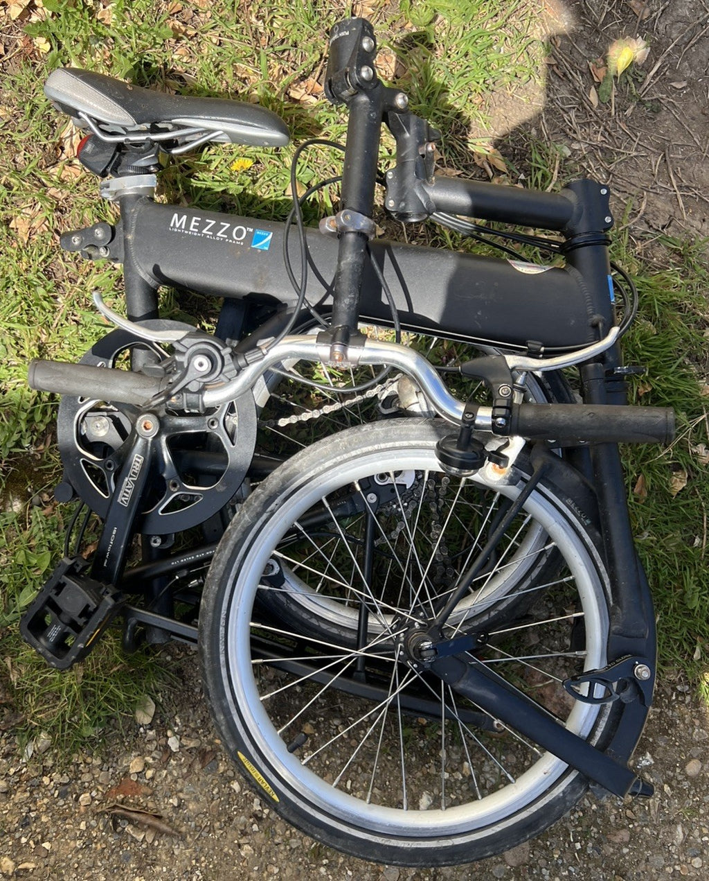 MEZZO FOLDING BIKE BICYCLE D9 BLACK LIGHTWEIGHT BAG COMUTING RACK BAG ALUMINIUM