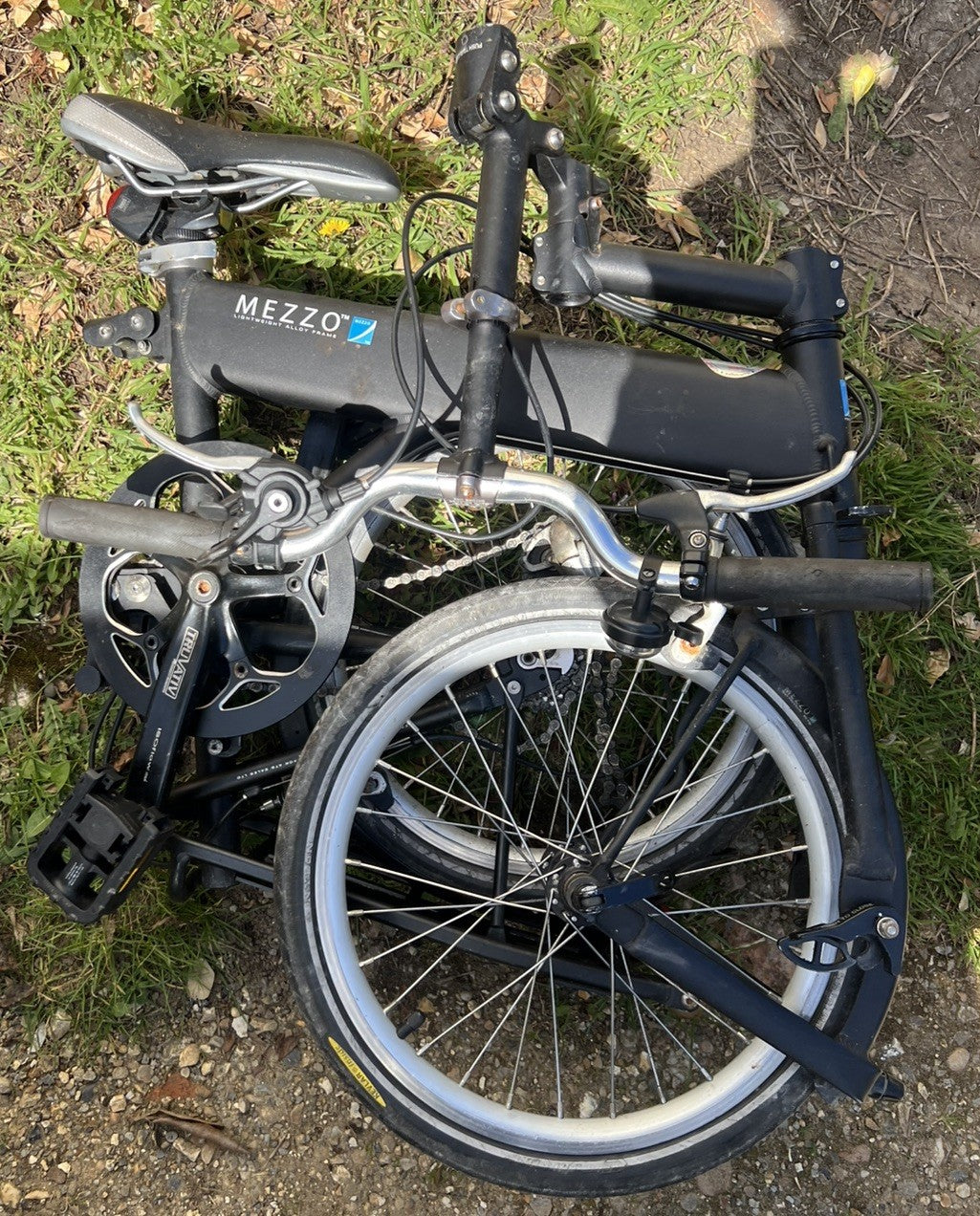 MEZZO FOLDING BIKE BICYCLE D9 BLACK LIGHTWEIGHT BAG COMUTING RACK BAG ALUMINIUM