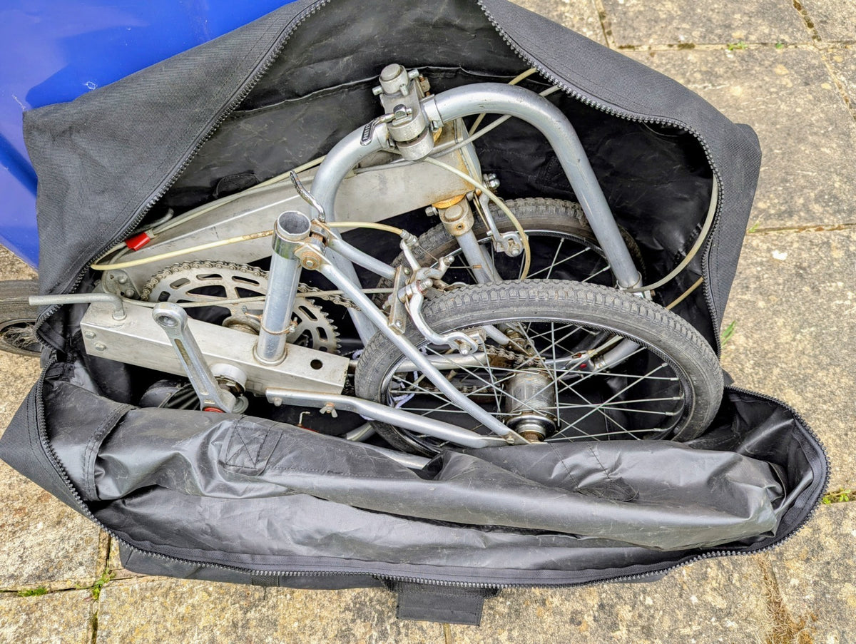 Vintage Aluminium Bickerton Portable Folding Bike Compact Portable & Carry Bag