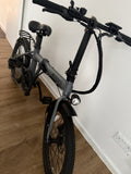 Estarli E20 Pro Folding Bike with Rear Rack 20 Inch Wheels In Storm Grey & Black