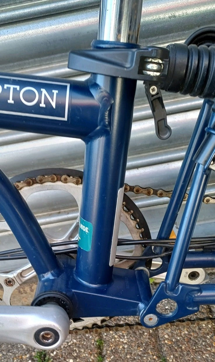 Brompton P6R folding bicycle tempest blue worldwide 🌐 shipping