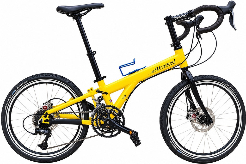 Airnimal Joey Explore Drop - 24” Folding Bike – Custom Yellow
