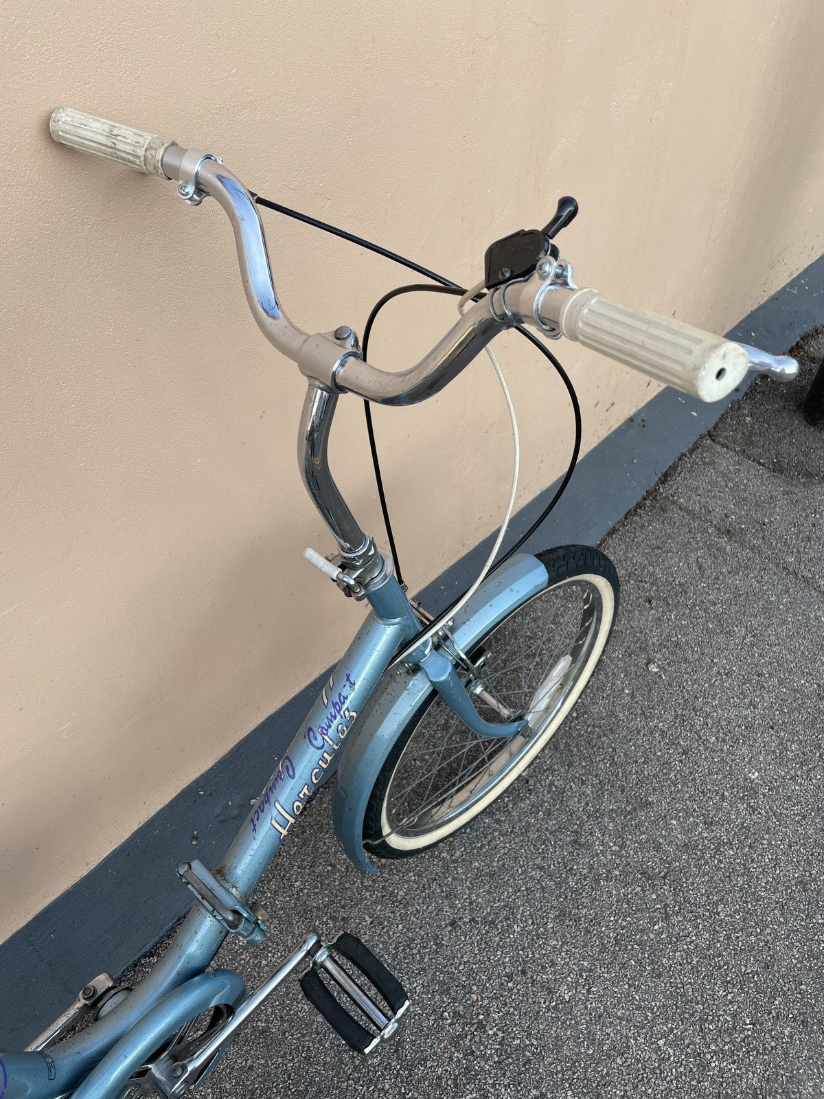 Vintage Hercules Compact folding bike Stowaway Shopper fold up Raleigh Retro LDN