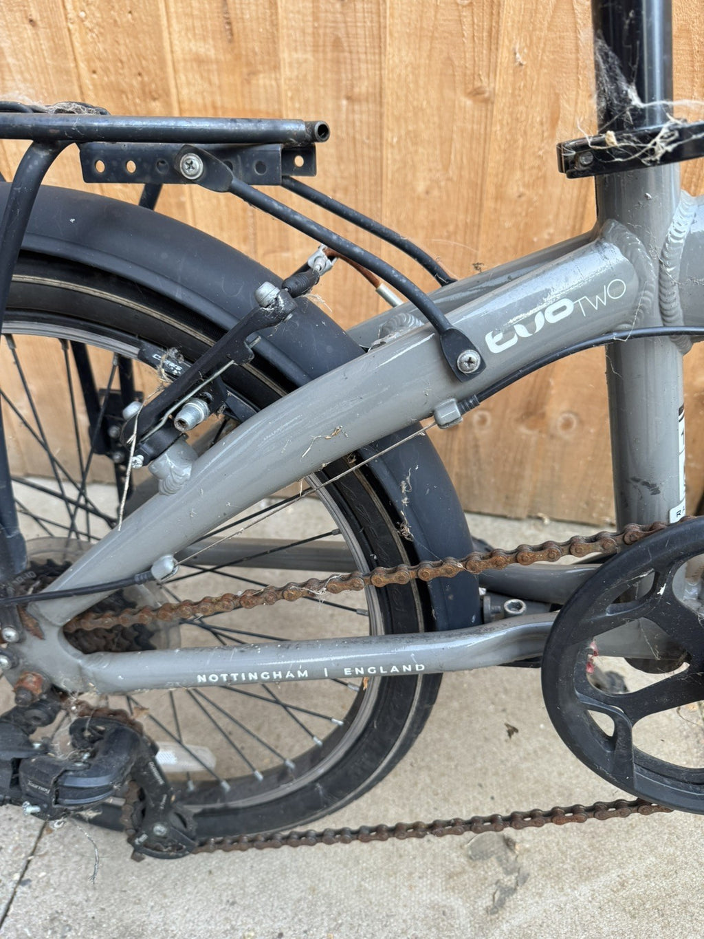 Raleigh Evo Two Folding Bike - Grey – Superb Condition - White decal
