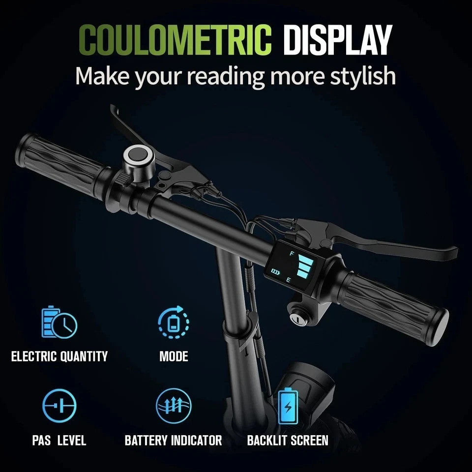 GS3 14" Folding E -  Bike 250-W 48-V 15/Ah Suspension E- Bike LED Display UK